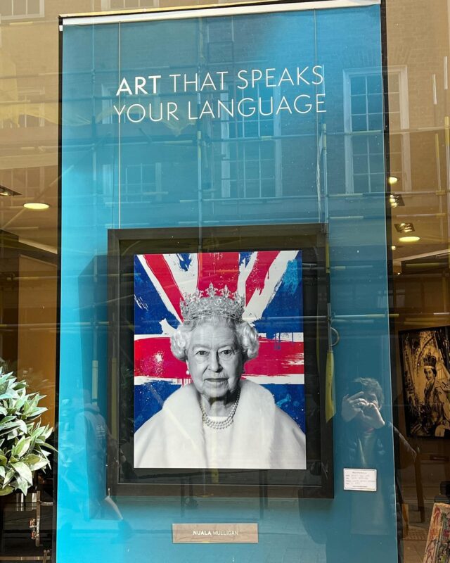 We loved Nuala Mulligans eye catching artwork of her majesty, Queen Elizabeth at the Whitewall Galleries, York, Yorkshire, UK